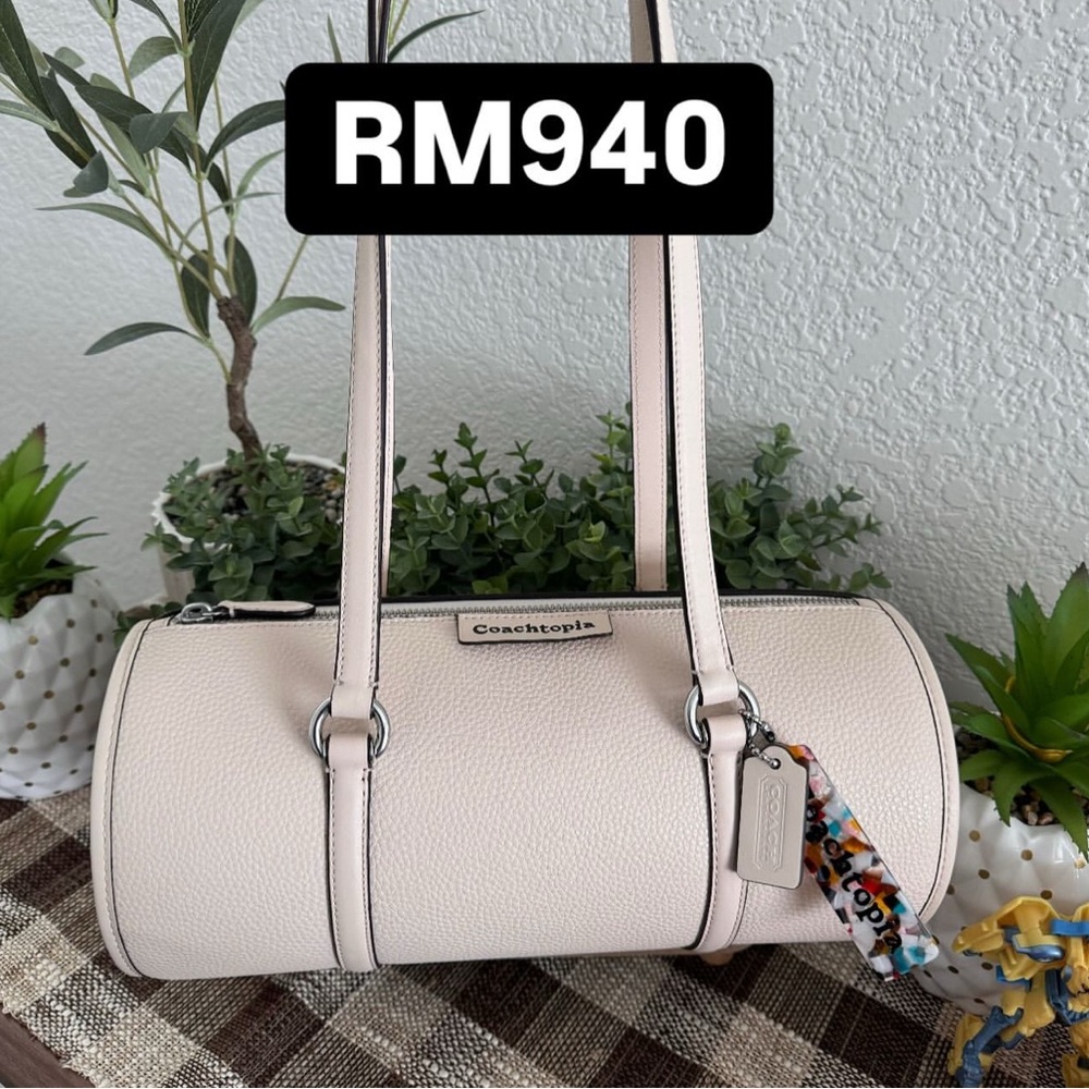 Cream Barrel Bag